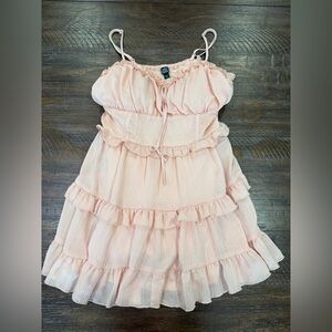Wild Fable Light Pink Ruffled Dress Size Large